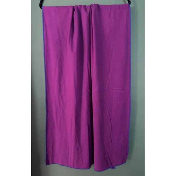 Manduka Yoga eQua Towel Standard Pink Gray Slip-Resistant Mat Cover Microfiber - Picture 1 of 6